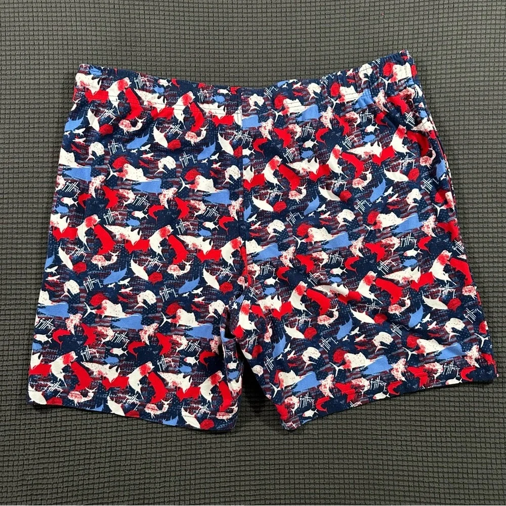Guy Harvey Patriotic Fish Print Lounge Shorts Mens XL Red White Blue Drawstring - Picture 5 of 5